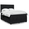 vidaXL Sommier &agrave; lattes de lit avec matelas Noir 140x190 cm Velours