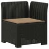 vidaXL Canap&eacute; de jardin 1 place avec coussin look rotin PP Anthracite