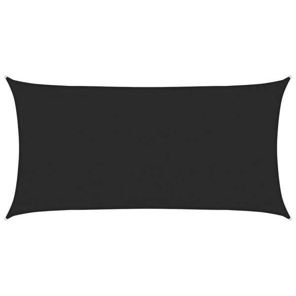 vidaXL Voile d'ombrage 160 g/m&sup2; Noir 3x6 m PEHD