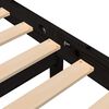 vidaXL Cadre de lit sans matelas noir bois massif 200x200 cm