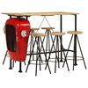 vidaXL Ensemble de bar 7 pcs bois de manguier massif