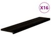 vidaXL Marches d'escalier 16 pcs marron fonc&eacute; 120x25x2 cm ch&ecirc;ne massif