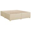 vidaXL Cadre de lit sans matelas cr&egrave;me 200x200 cm tissu