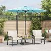 vidaXL Parasol de jardin avec m&acirc;t en acier bleu 268x268x226 cm