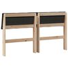 vidaXL T&ecirc;te de lit capitonn&eacute;e Noir 135 cm Pin massif