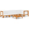 vidaXL Salon de jardin 6 pcs avec coussins Bois d'acacia solide