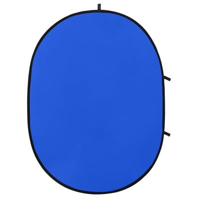vidaXL Écran de fond de studio ovale 2 en 1 Vert et bleu 200x150 cm