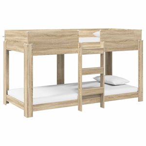 vidaXL Lit Superpos&eacute; pour Enfants Ch&ecirc;ne Sonoma 90 x 200 cm
