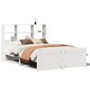 vidaXL Lit biblioth&egrave;que sans matelas blanc 120x200 cm bois pin massif