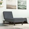 vidaXL Chaise longue gris fonc&eacute; velours