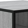 vidaXL Table basse sonoma gris 100x100x30cm bois d'ing&eacute;nierie et m&eacute;tal