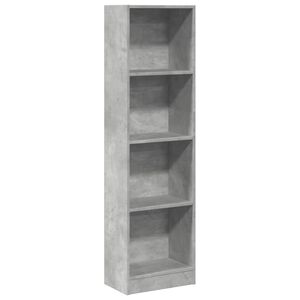 vidaXL Biblioth&egrave;que gris b&eacute;ton 40x24x143 cm bois d'ing&eacute;nierie