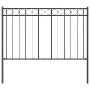 vidaXL &Eacute;l&eacute;ment de cl&ocirc;ture ASSEN 170 x 130 cm Acier Gris