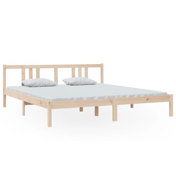 vidaXL Cadre de lit sans matelas bois massif 180x200 cm