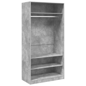 vidaXL Garde-robe Gris cement 100 x 50 x 200 cm Agglom&eacute;r&eacute;