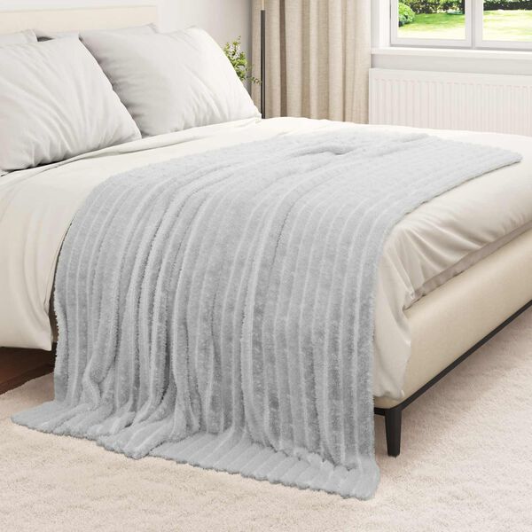 vidaXL Jet&eacute; Gris 200 x 150 cm Toison