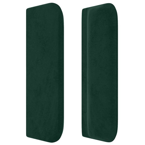 vidaXL T&ecirc;te de lit avec oreilles Vert fonc&eacute; 93x16x78/88 cm Velours