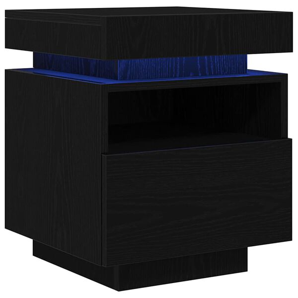 vidaXL Cabinet de Chevet 2 pcs Chêne noir 40 x 39 x 48.5 cm