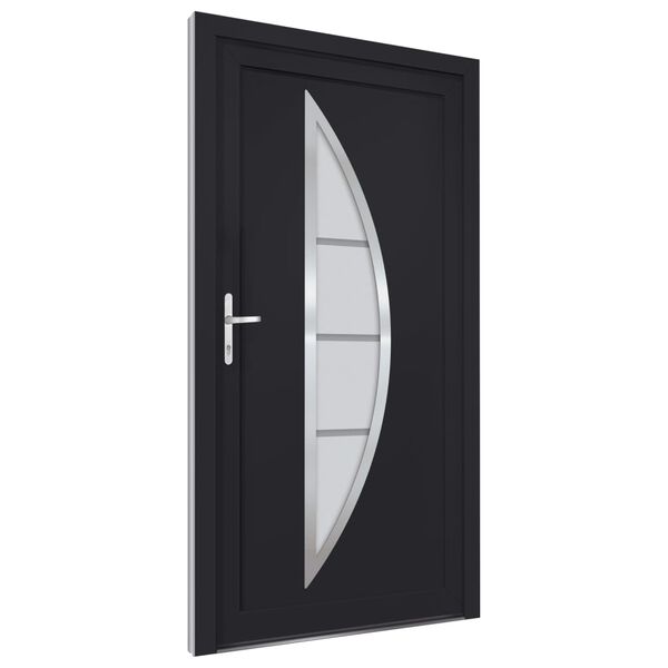 vidaXL Porte d'entr&eacute;e anthracite 98x190 cm PVC