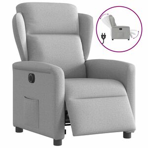 vidaXL Fauteuil inclinable &eacute;lectrique gris nuage tissu