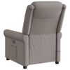 vidaXL Fauteuil de massage inclinable &eacute;lectrique Taupe Tissu