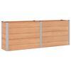 vidaXL Jardini&egrave;re sur&eacute;lev&eacute;e Marron 250 x 50 x 91 cm alu.