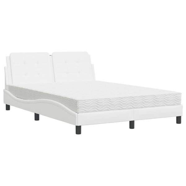 vidaXL Cadre de lit sans matelas Zadar blanc 120x200 cm similicuir