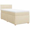 vidaXL Sommier &agrave; lattes de lit et matelas Cr&egrave;me 90x190 cm Tissu