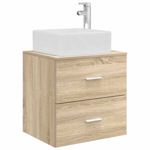 vidaXL Vanit&eacute; de lavabo mural Ch&ecirc;ne Sonoma 49,5 x 41 x 63 cm
