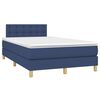 vidaXL Sommier &agrave; lattes de lit avec matelas Bleu 120x200 cm Tissu