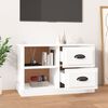 vidaXL Meuble TV blanc brillant 73x35,5x47,5 cm bois d'ing&eacute;nierie