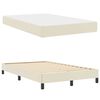 vidaXL Cadre de lit avec matelas Cr&egrave;me 120 x 200 cm tissu