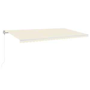 vidaXL Auvent r&eacute;tractable automatique 600x350 cm Cr&egrave;me