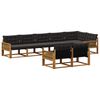 vidaXL Ensemble de canap&eacute;s d'ext&eacute;rieur 8 pcs Naturel et noir