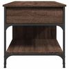 vidaXL Table basse ch&ecirc;ne marron 100x50x50cm bois d'ing&eacute;nierie et m&eacute;tal