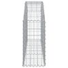 vidaXL Panier de gabions arqué 150x30x60/80 cm Fer galvanisé