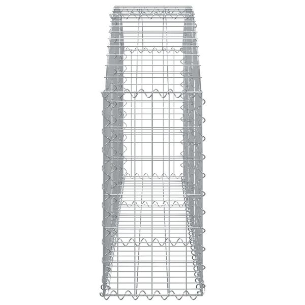 vidaXL Panier de gabions arqué 150x30x60/80 cm Fer galvanisé