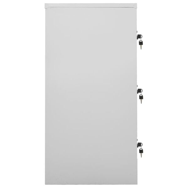 vidaXL Armoires &agrave; casiers 2 pcs Gris clair 90x45x92,5 cm Acier