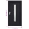vidaXL Porte d'entr&eacute;e anthracite 98x200 cm PVC
