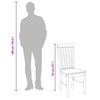 vidaXL Chaises à manger 2 pcs bois massif caoutchouc