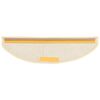 vidaXL Tapis d'escalier 15 pi&egrave;ces 65 x 21 x 4 cm Blanc et marron Demi-rond Grand