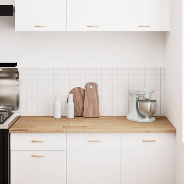 vidaXL Plan de travail de cuisine bois de ch&ecirc;ne massif rectangulaire