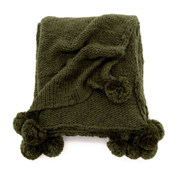 Venture Home Couverture Anny 170x130 cm acrylique vert mousse