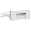 vidaXL Lit bibliothèque sans matelas blanc 200x200 cm bois pin massif