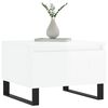 vidaXL Tables basses 2 pcs blanc brillant 50x46x35cm bois d'ingénierie