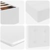 VidaXL Cadre de lit ottoman avec matelas blanc 160x200 cm similicuir