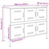 vidaXL Buffet rose 100,5x39x79 cm acier