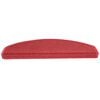 vidaXL Tapis d'escalier 10 pi&egrave;ces 65 x 24 x 4 cm Rouge Demi-rond Grand