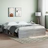 vidaXL Cadre de lit sans matelas sonoma gris 140x200 cm