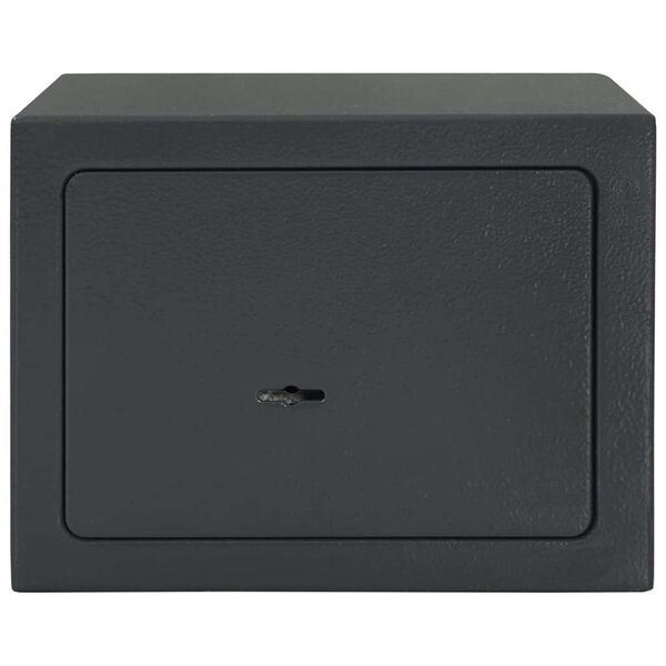 vidaXL Coffre-fort avec verrouillage Gris fonc&eacute; 23 x 17 x 17 cm Acier
